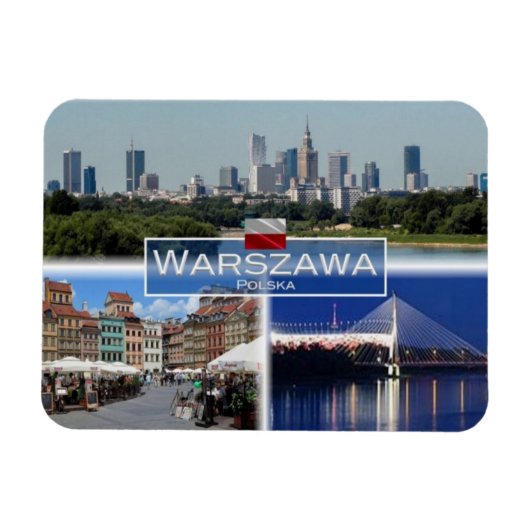 PL Polen Polska - Warszawa Warschau - Magneet (Horizontaal)