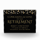 Pl-servicejaren (zwart Gold Confetti) Fotoblokken (Voorkant)