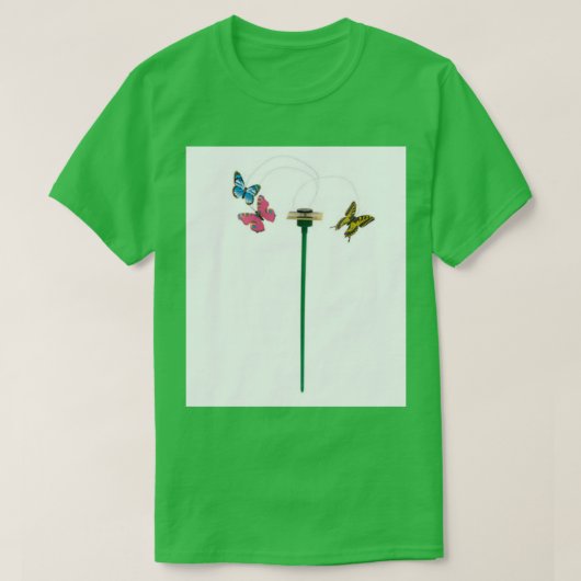Pla Butterfly Garden Powered Yard Fluttering Solar T-shirt (Design voorkant)