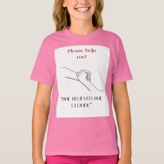 PLA HELP ME "ZE GELOOFDE DAT ZE VERTROEBELD" ONTWE T-SHIRT