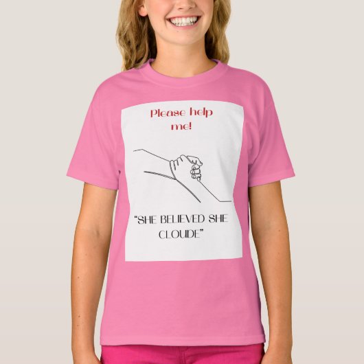PLA HELP ME "ZE GELOOFDE DAT ZE VERTROEBELD" ONTWE T-SHIRT (Voorkant)