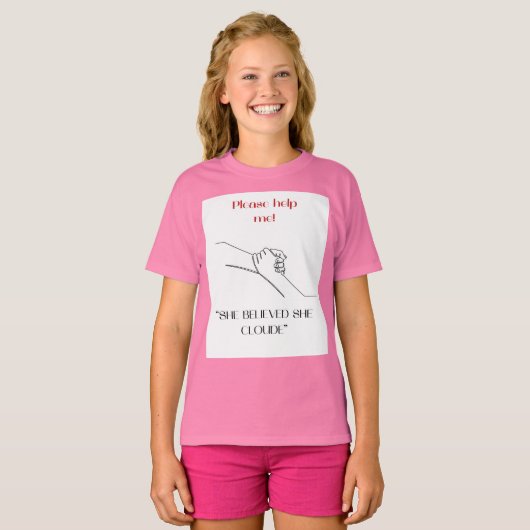 PLA HELP ME "ZE GELOOFDE DAT ZE VERTROEBELD" ONTWE T-SHIRT (Voorkant volledig)