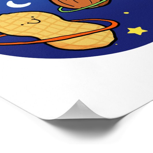 Pla-nuts Peanut Outer Space Pun Poster (Hoek)