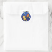 Pla-nuts Peanut Outer Space Pun Sticker (Tas)