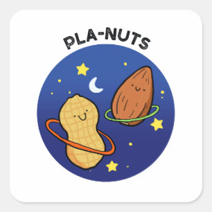 Pla-nuts Peanut Outer Space Pun Sticker