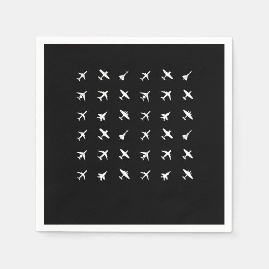 Pla van piloot-Vliegtuigen vliegende vliegtuigexpl Servet (Voorkant)