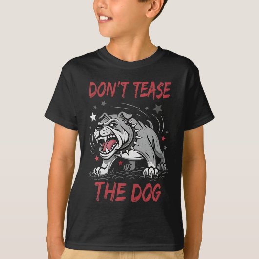 Plaag de agressieve bulldog niet t-shirt (Voorkant)