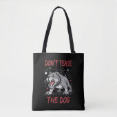 Plaag de agressieve bulldog niet tote bag (Voorkant)
