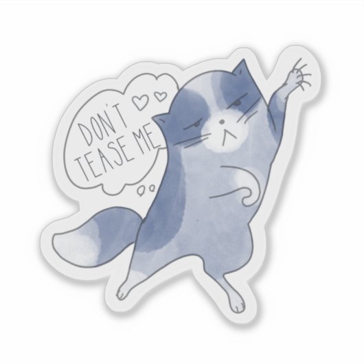 Plaag me niet met Kat Sticker (Voorkant)