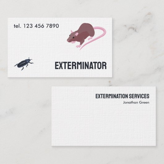 plaagknaagdierverdelger visitekaartje (Voorkant / Achterkant)
