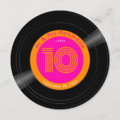 Plaat Disco Hot Roze Oranje Tafelnummer (Voorkant)