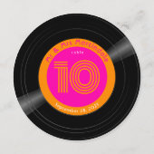 Plaat Disco Hot Roze Oranje Tafelnummer (Achterkant)