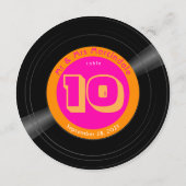 Plaat Disco Hot Roze Oranje Tafelnummer (Achterkant)