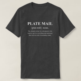 Plaat Mail Grappig Pantser Definitie Met Witte Tek T-shirt