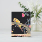 Plaat op de Tak van een Bloemende Struik van het R Briefkaart (Staand voorkant)