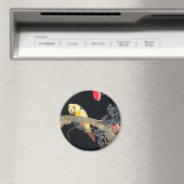 Plaat op de Tak van een Bloemende Struik van het R Magneet (Insitu (Vaatwasser))