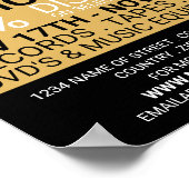 Plaatlogo, Muziekwinkel Reclame Poster (Hoek)