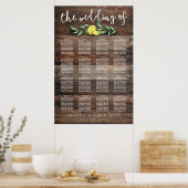 PLAATS 121-160 | Rustic Wood Lemon Wedding Poster (Keuken)