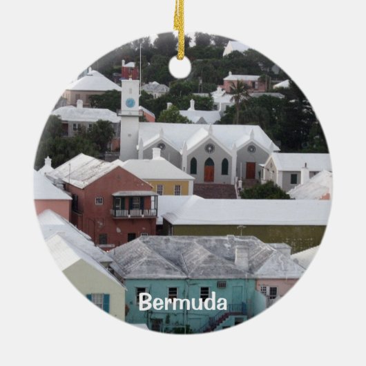 Plaats #2, Bermuda Keramisch Ornament (Achterkant)