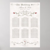 PLAATS 31 - 60 | Elegant Red Rose Wedding Poster (Voorkant)