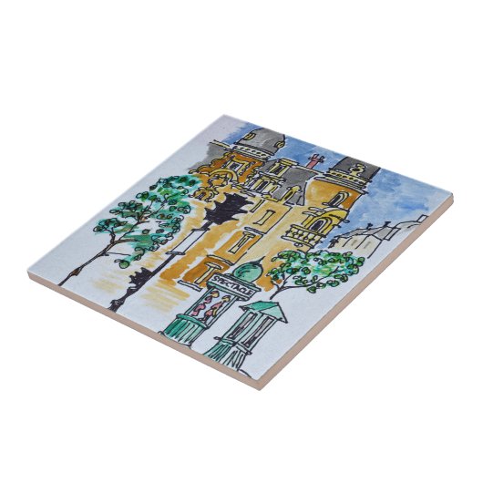 Plaats Alphonse Deville | Parijs, Frankrijk Tegeltje (Zijkant)