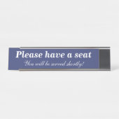 "Plaats alstublieft een stoel" Bureau Naambordje (Voorkant)