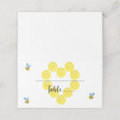 Plaats bijen en honingraten plaatskaartje (Buitenkant ongevouwen)