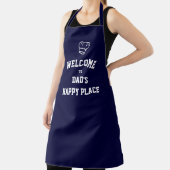 PLAATS DAD'S HAPPY | Chef-Pet | Aangepaste BLAUW Schort (Insitu)