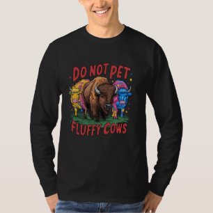 Plaats de Fluffy Koeien Bison Yellowstone Natio ni T-shirt