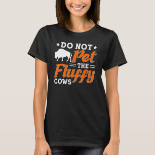 Plaats de Fluffy Koeien Bison Yellowstone Natio ni T-shirt