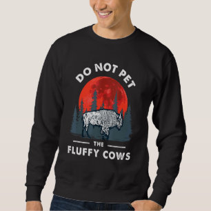 Plaats de Fluffy Koeien Bison-Yellowstone Park nie Trui