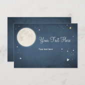 Plaats de kaart op de maan en achter Baby shower R (Voorkant / Achterkant)