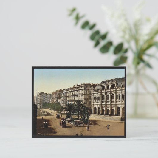 Plaats de la republique, Algiers, Algerije, klassi Briefkaart (Staand voorkant)