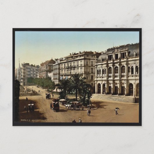 Plaats de la republique, Algiers, Algerije, klassi Briefkaart (Voorkant)
