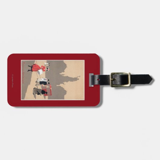 Plaats de la Republique Art Deco Scene Bagagelabel (Voorkant horizontaal)