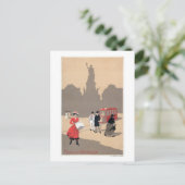 Plaats de la Republique Art Deco Scene Briefkaart (Staand voorkant)