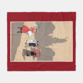 Plaats de la Republique Art Deco Scene Fleece Deken (Voorkant (Horizontaal))