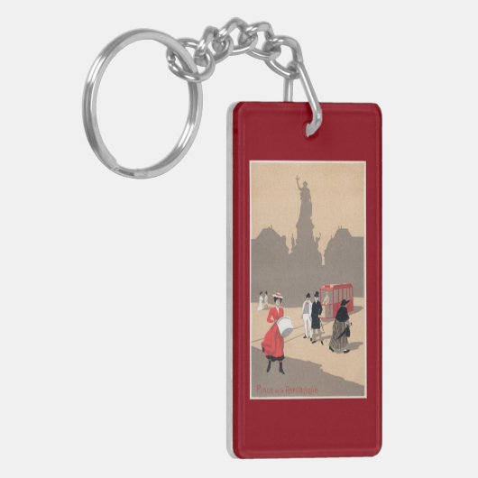 Plaats de la Republique Art Deco Scene Sleutelhanger (Voorkant Links)