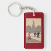 Plaats de la Republique Art Deco Scene Sleutelhanger (Voorkant)