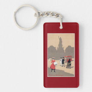 Plaats de la Republique Art Deco Scene Sleutelhanger
