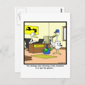Plaats de ouders: Stork & Chameleon cartoon Briefkaart (Voorkant / Achterkant)
