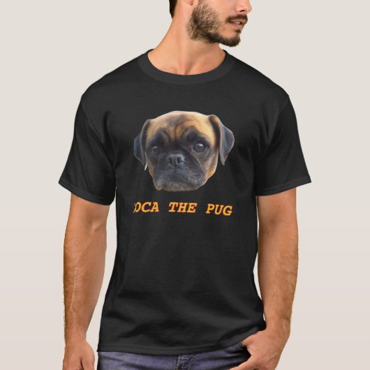 Plaats de pug die geen grijpende soar met hoge scè t-shirt (Voorkant)