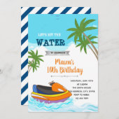 Plaats de uitnodiging voor de verjaardag van het w (Voorkant / Achterkant)