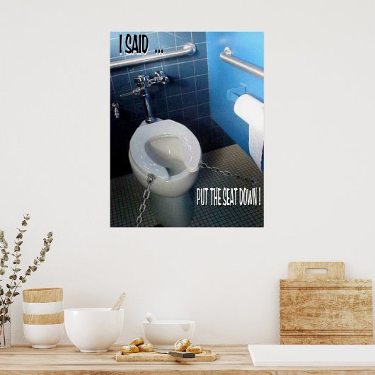 PLAATS DE ZITPLAATS IN POSTER (Keuken)