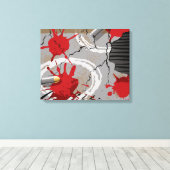 Plaats delict canvas afdruk (Insitu (Houten vloer))