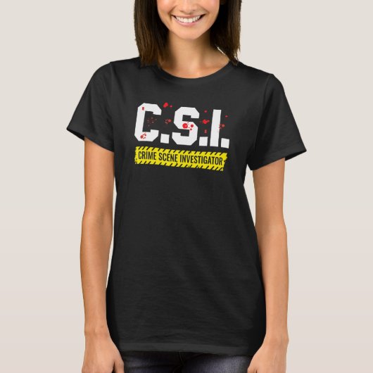 Plaats Delict Onderzoeker CSI Forensische Dossiers T-shirt (Voorkant)