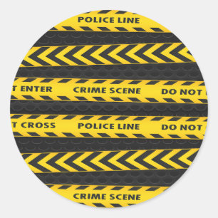 Plaats Delict Politie Lint Ronde Sticker