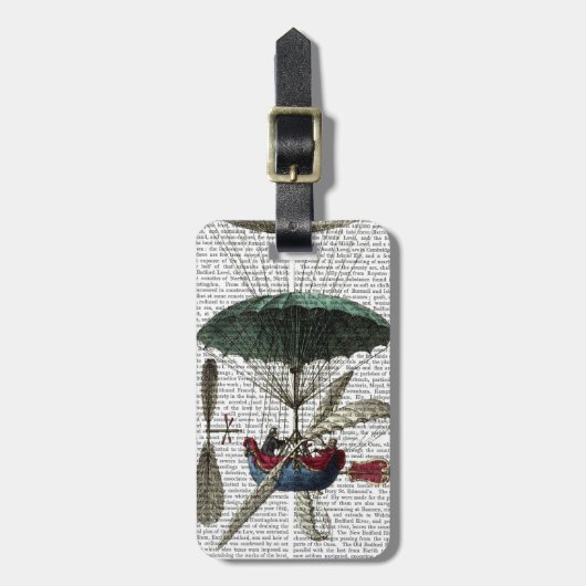 Plaats Du Louvre Hot Air ballon Bagagelabel (Voorkant verticaal)