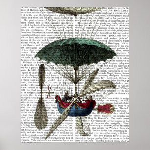 Plaats Du Louvre Hot Air ballon Poster