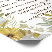 Plaats een Clothes Pin Boho Autumn Shower Game Sig Poster (Hoek)